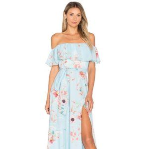 Yumi Kim Carmen *HEMMED TO MIDI LENGTH* in Blue Floral